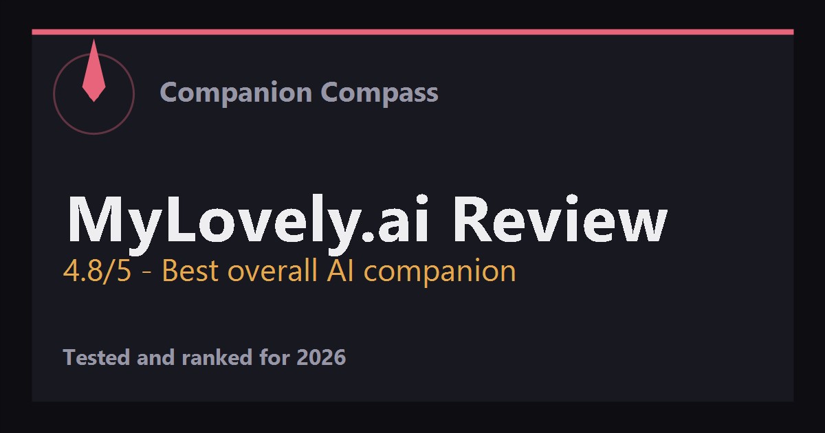 Companion Compass 2026 AI companion app rankings overview
